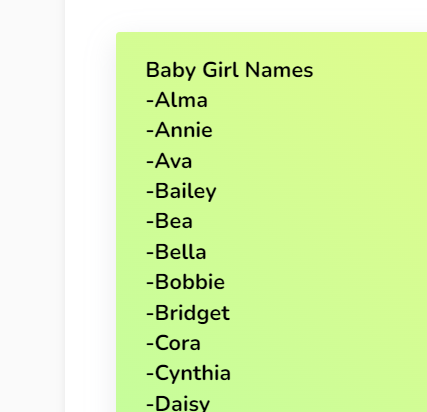 random female baby name generator